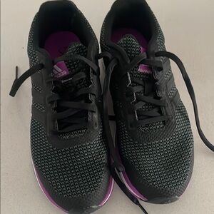 Adidas Women's 9 Black and Purple Athletic Shoes